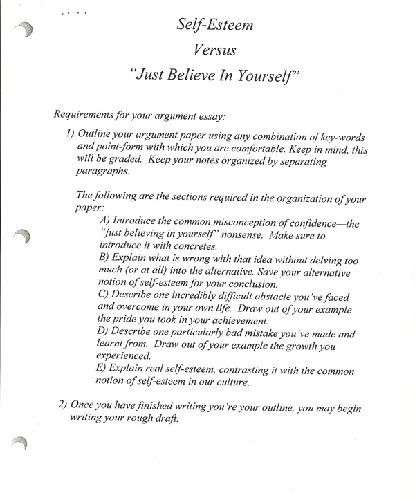 Self-concept essay papers