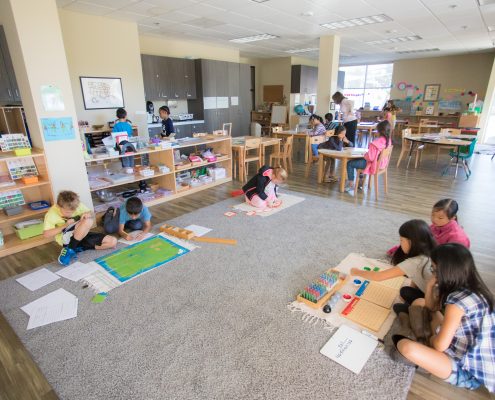 Montessori Students During Uninterrupted Work Hour