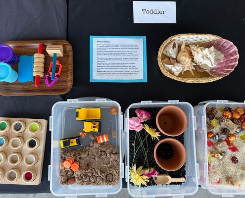 Montessori Education Week Exhibit Toddler Sensorial Activities